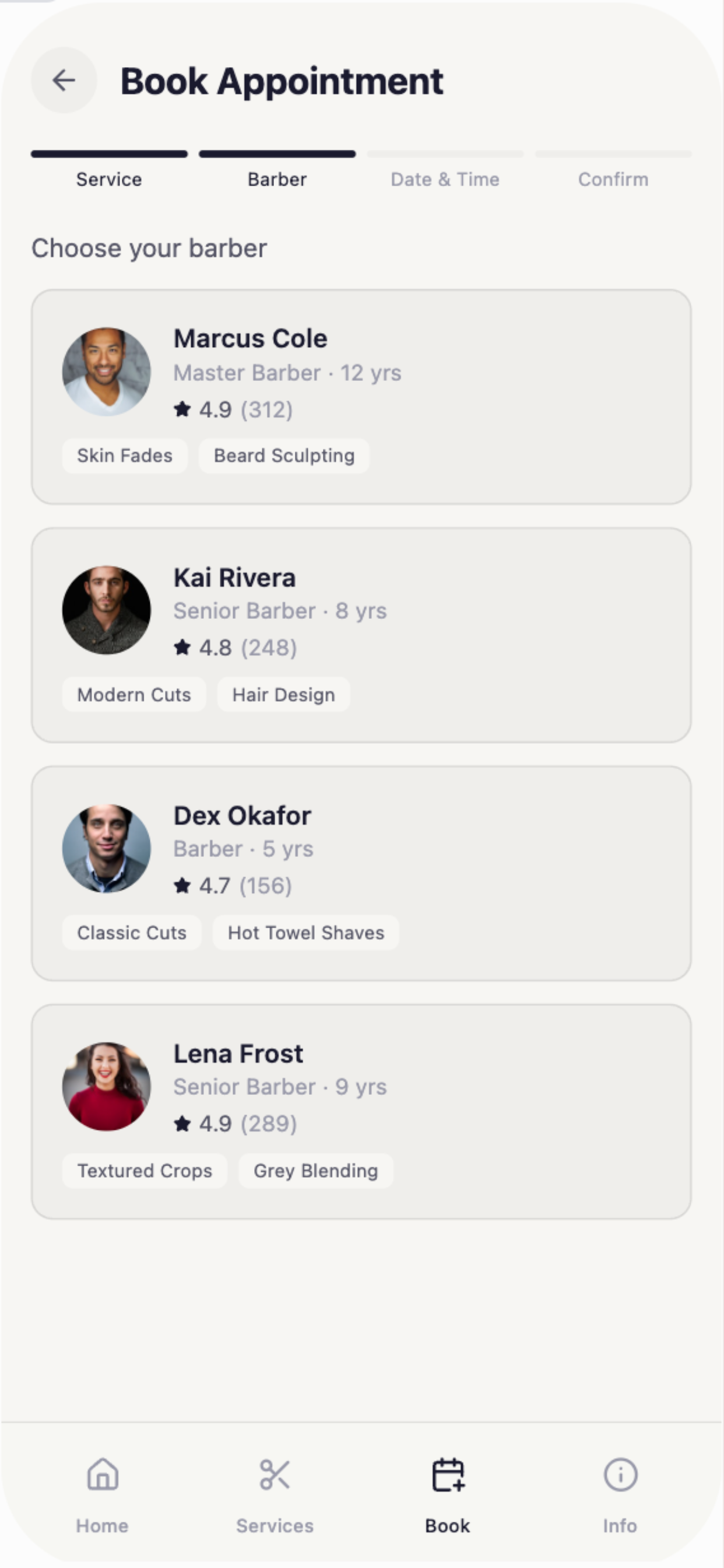 Barber App Screenshot 3
